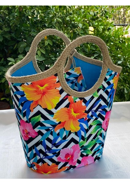 Plaj Çantası Renkli Çiçek fiyatları