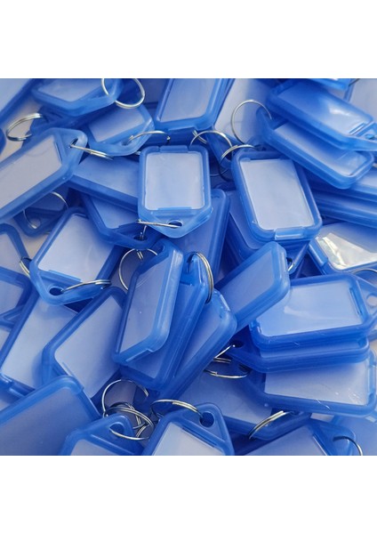 100x Kapaklı Büyük Plastik Halkalı Kimlik Yazı Yazılabilen Anahtarlık modelleri