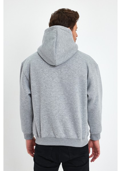 Gri Hoodie, Oversize Sweatshirt, Erkek Hoodie, Kanguru Cep Kapüşonlu indirimleri