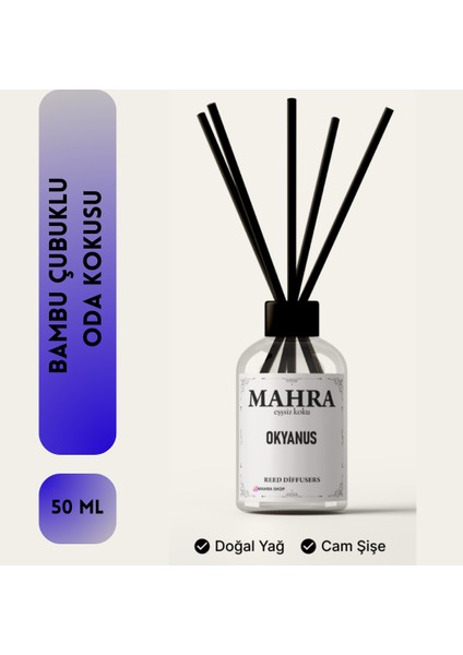 Okyanus Oda Kokusu bambu çubuklu Esansiyel Uçucu yağ reed diffuser 50 ml