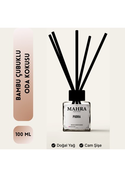 Oda Kokusu 100ML Pudra bambu çubuklu Oda Kokusu Esansiyel Uçucu yağ reed diffuser