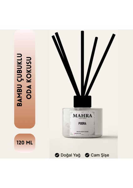 Oda Kokusu Pudra  bambu çubuklu Oda Kokusu Esansiyel Uçucu yağ reed diffuser 120ML