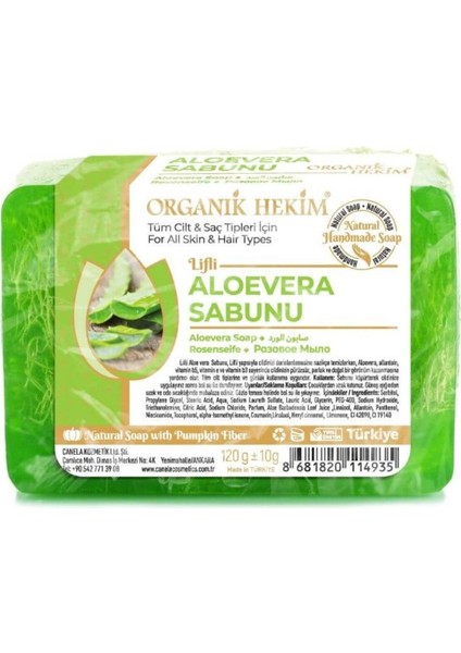 Doğal Kabak Lifli Aloe Vera Sabunu 120 gr