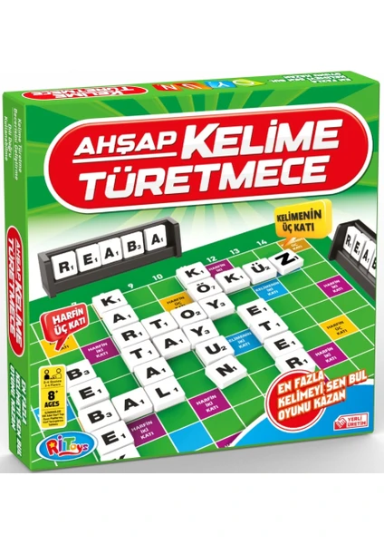 Ahşap Kelime Türetmece Kelime Üretme Oyunu