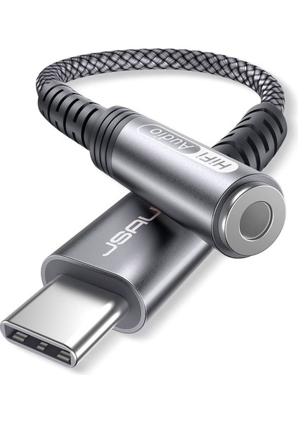 Usb-C Type-C To 3,5 mm Kulaklık Jack Hifi Adaptörü USB C - Aux Ses Dönüştürücü Kulaklık Aparatı Kablosu Samsung Galaxy S23 S23+ S23 Ultra S22 S21 S20 Plus/ultra, iPad Pro, MacBook Uyumlu CM0011