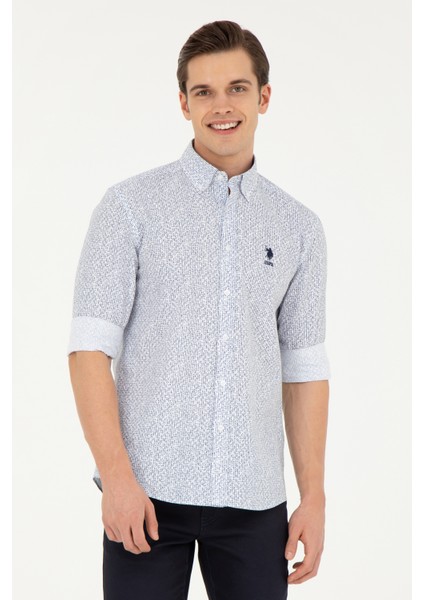 1830967 Beran U.S. Polo Assn. Erkek Lacivert Gömlek