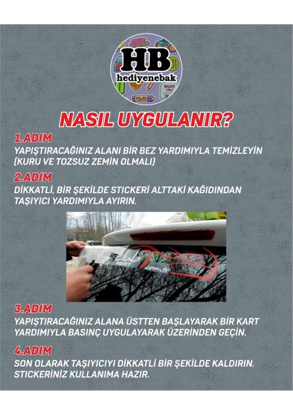 Hediyene Bak Bizde Herşey Illegal Sticker, Araç Arka Cam Yazıları