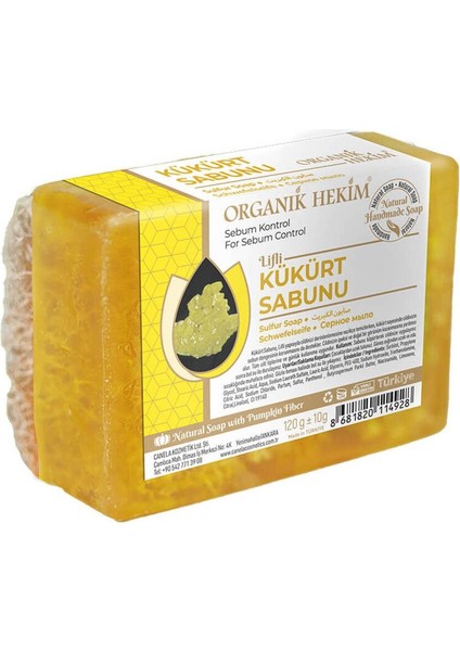 Kabak Lifli Kükürt Sabunu Doğal Mantar Karşıtı 120 gr