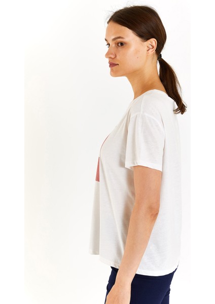 Yeni Koza 1832199 Garnı Us Polo Assn Kadın T-Shirt Ecru fiyatları