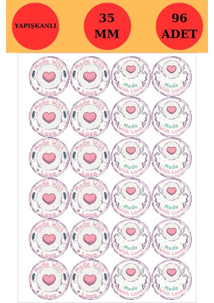 Bohemian Handmade Sticker - Teşekkürler Sticker - El Yapımı Sticker - Paketleme Sticker