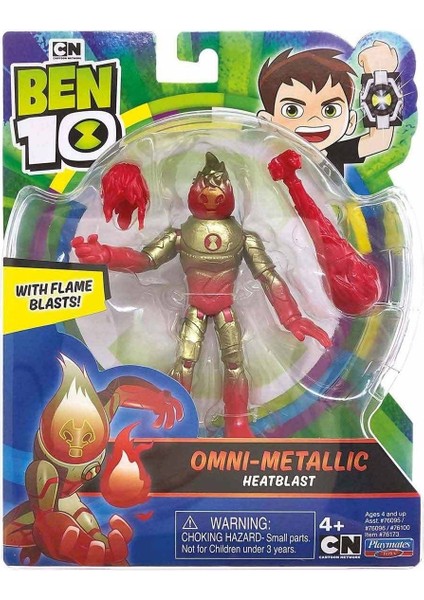 BEN10 Aksiyon Figürleri Metalik Tema Heatblast