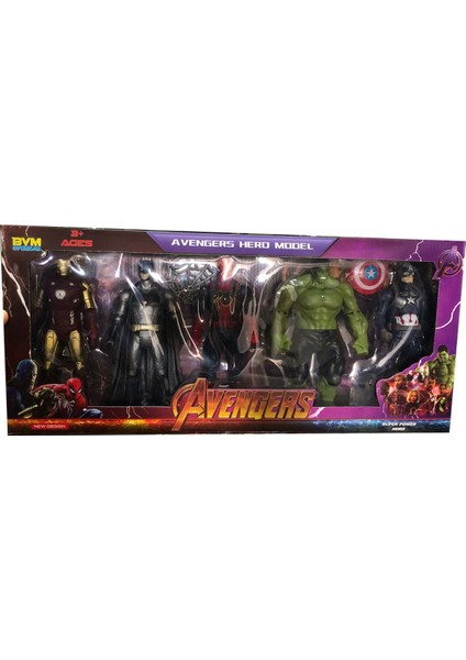 5'li Işıklı Büyük Boy Figür Hulk Örümcek Adam Batman Demir Captain Amerika Oyuncak fiyatları
