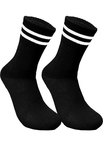 Tennis 2 Pack Unisex Siyah Çorap