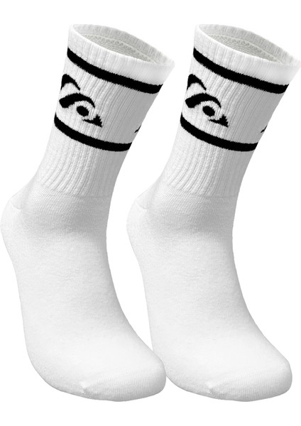 Logo Tennis 2 Pack Unisex Beyaz Çorap