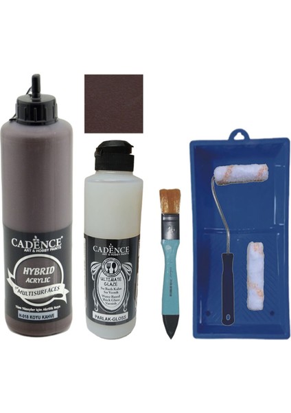 Boya Mobilya Boyası-Cadence Multisurface H-018 K.kahve 500ML Ultimate Vernik Parlak 250ML