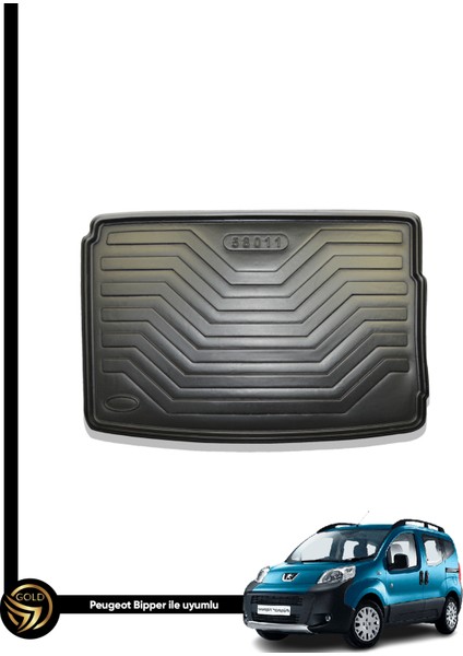 Peugeot Bipper 2008+ 3D Tam Uyumlu Voic Kauçuk Bagaj Havuzu