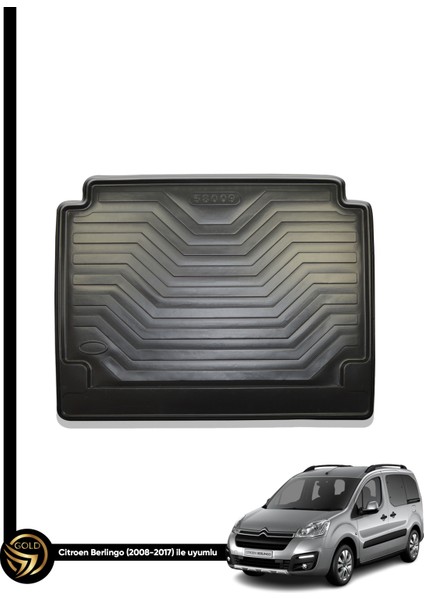 Citroen Berlingo 2008+ 3D Tam Uyumlu Voic Kauçuk Bagaj Havuzu