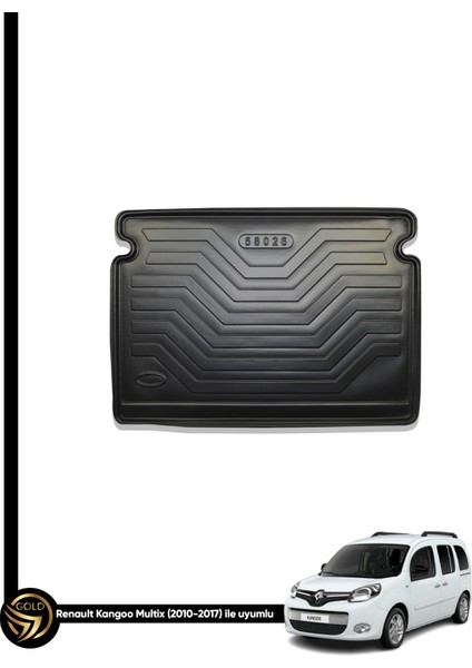 Renault Kangoo Multıx Combi 2010 - 2016 3D Tam Uyumlu Voic Kauçuk Bagaj Havuzu
