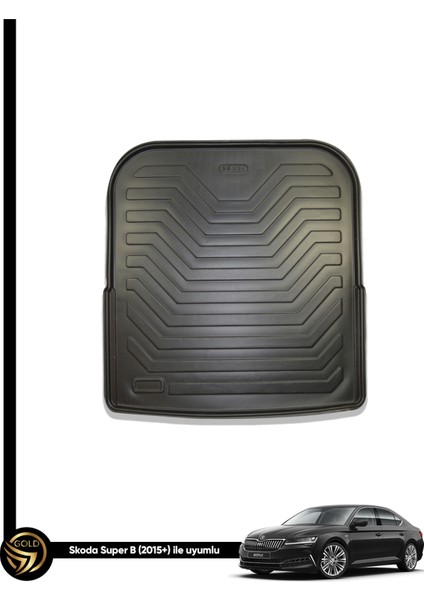 Skoda Super B 3D Havuzlu Oto Paspas 2015-2023 ve Bagaj Havuzu Nora Set