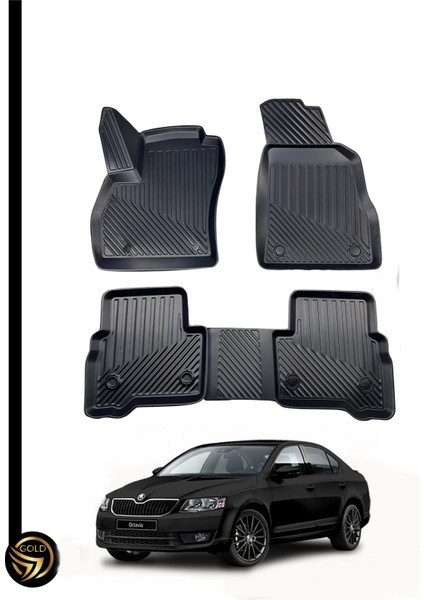 Skoda Octavia 2017+ 3D Havuzlu Paspas Kauçuk Vox