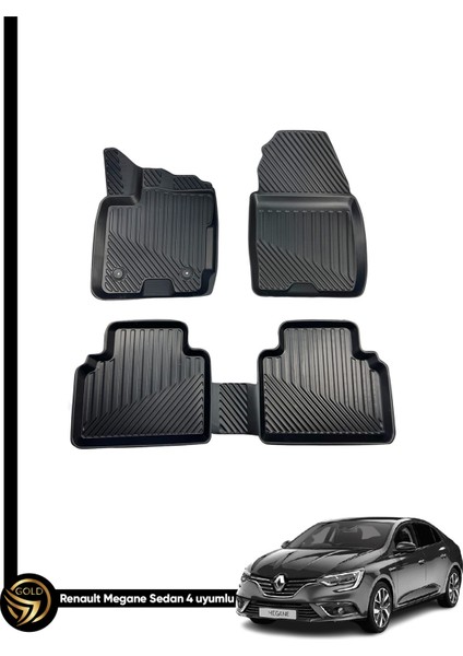 Renault Megane 4 3D Havuzlu Paspas Sedan Kauçuk Vox