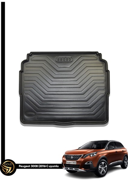 Peugeot 3008 3D Havuzlu Oto Paspas 2016-2023 + Bagaj Havuzu Lila Ikili Set