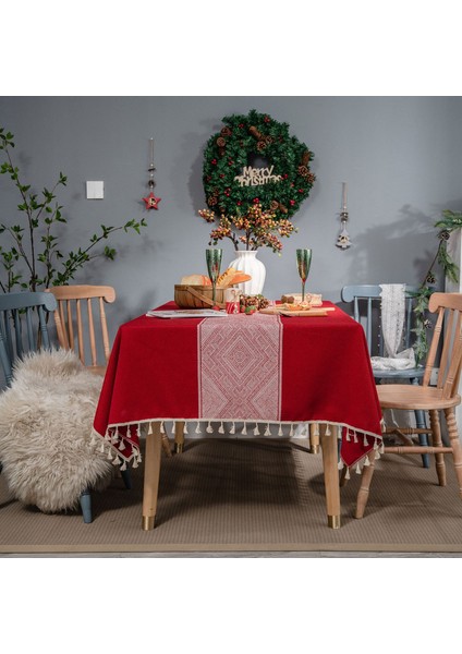Çok Amaçlı Masa Örtüsü Piknik Örtüsü ve Masa Örtüsü Elmas Jakar Desen 140X240CM (Yurt Dışından)