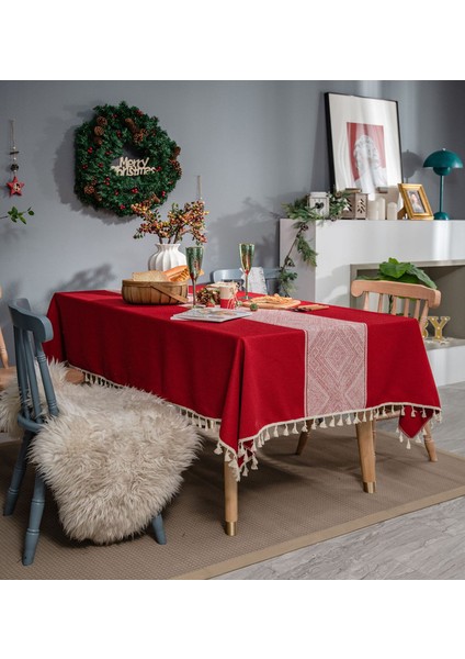Çok Amaçlı Masa Örtüsü Piknik Örtüsü ve Masa Örtüsü Elmas Jakar Desen 140X240CM (Yurt Dışından)