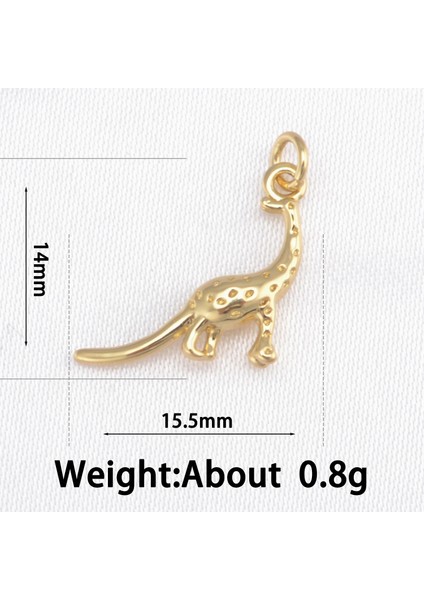 DZ571-DINOZOR Bakır Altın Kaplama Takılar Kişiselleştirilmiş Dıy Takı Yapımı Malzemeleri Kolye Kolye Küpe Aksesuarları Metal Muska Yapımı (Yurt Dışından)