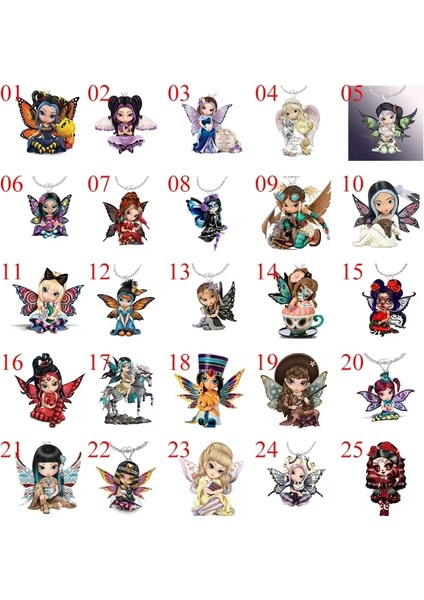 No.30 Boyutu 43 Stilleri Yaratıcı 3D Anime Karikatür Melek Kanatları Tasarım Bezemeler Figurineresin Kolye Su Dalgası Zincir Kolye (Yurt Dışından) modelleri
