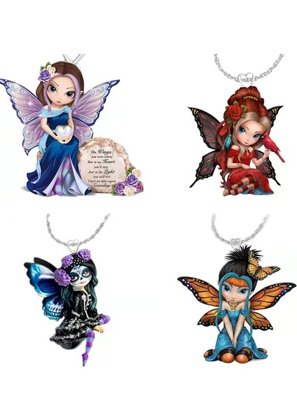 No.30 Boyutu 43 Stilleri Yaratıcı 3D Anime Karikatür Melek Kanatları Tasarım Bezemeler Figurineresin Kolye Su Dalgası Zincir Kolye (Yurt Dışından) indirimleri