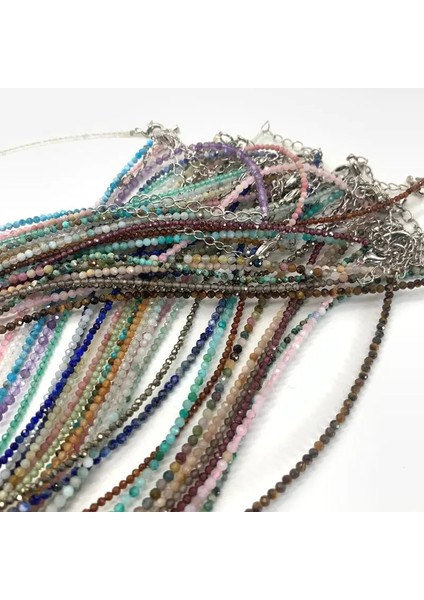 38-40CM Tarzı Sodalit mm Yönlü Doğal Taş Boncuk Pembe Kuvars Kristal Lapis Lazuli Turkuaz Mücevher Kolye Parti Bayanlar Hediyeler Için Uygun (Yurt Dışından) modelleri