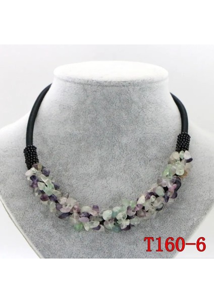 T160-6 Yeni 13 Stil Kırmızı Mercan Aventurin Florit Kristal Kabuk Kolye Kadın Gerdanlık Kolye Takı Moda Kolye Kadın (Yurt Dışından)