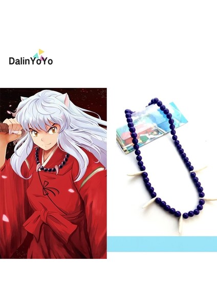 No.1 Boyutu Yenı Cosplay Klasik Anime Inuyasha Kolye Kelime Ruhu Tespih Siyah Boncuklu Kolye Bileklik Logo Kolye Takı Hediye (Yurt Dışından) indirimleri