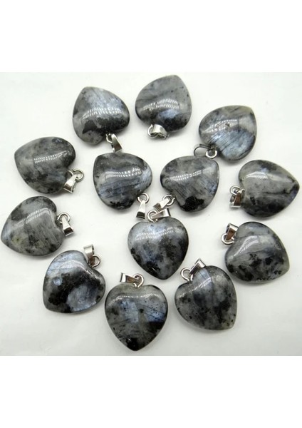 Siyah Stil No.25 Doğal Labradorit Lapis Opal Kaplan Gözü Karışık Taş Takılar Kalp Kolye Diy Takı Yapımı Için Kolye (Yurt Dışından)