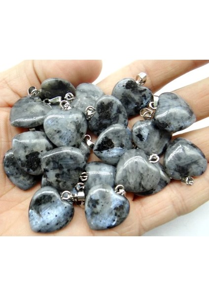 Siyah Stil No.25 Doğal Labradorit Lapis Opal Kaplan Gözü Karışık Taş Takılar Kalp Kolye Diy Takı Yapımı Için Kolye (Yurt Dışından)