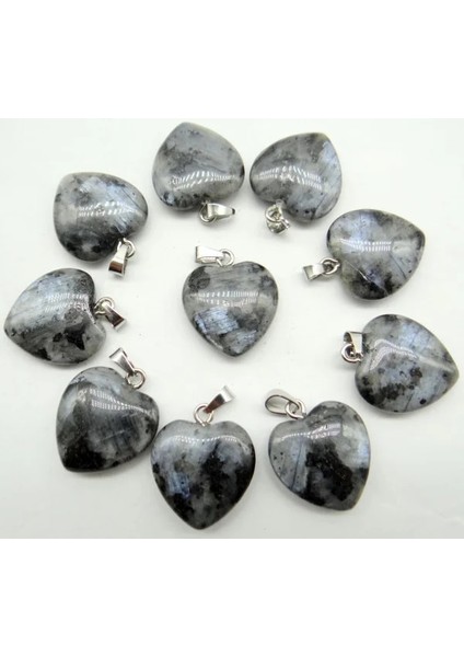 Siyah Stil No.25 Doğal Labradorit Lapis Opal Kaplan Gözü Karışık Taş Takılar Kalp Kolye Diy Takı Yapımı Için Kolye (Yurt Dışından)