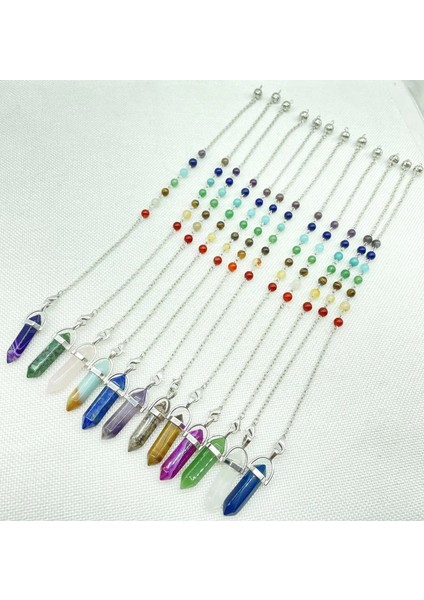 No.16 Doğal Taş Taş Kuvars Kristal Lapis Agateakra Reiki Şifa Pendül Kolye Hex Sarkaçlar Maden Arama Için Divinatio (Yurt Dışından) fiyatları