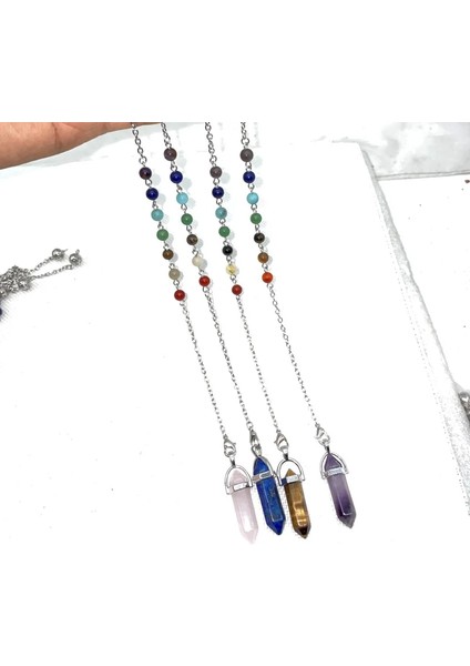 No.16 Doğal Taş Taş Kuvars Kristal Lapis Agateakra Reiki Şifa Pendül Kolye Hex Sarkaçlar Maden Arama Için Divinatio (Yurt Dışından) fırsatları