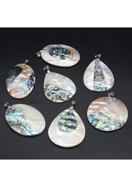 40X65MM Sıcak Satış Doğal Kabuk Takılar Çatlak Abalone Deniz Kabuğu Kolye Dıy Kolye Yapımı Takı Bulguları Hediye Kadın Erkek Için (Yurt Dışından) fiyatları