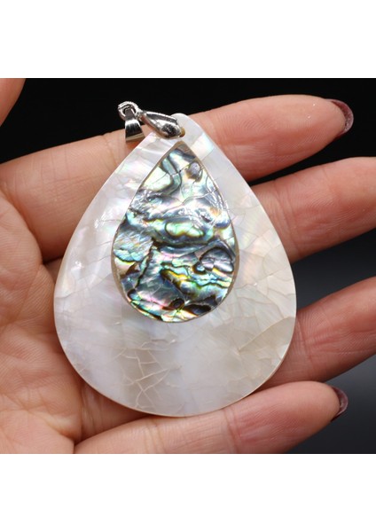 40X65MM Sıcak Satış Doğal Kabuk Takılar Çatlak Abalone Deniz Kabuğu Kolye Dıy Kolye Yapımı Takı Bulguları Hediye Kadın Erkek Için (Yurt Dışından) fırsatları