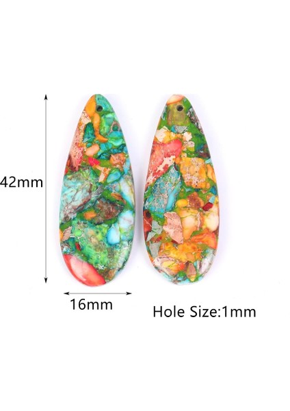 STIL13 Doğal Su Damlası Üçgen Oval Deniz Tortu Jades Taş Kolye Takı Yapımı Için Diy El Sanatları Kolye Aksesuarları 42*16MM (Yurt Dışından)