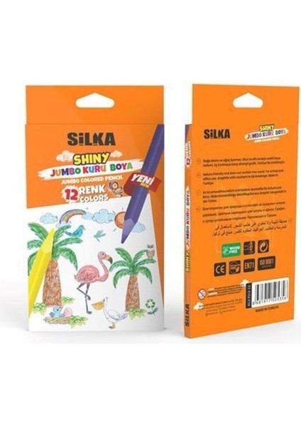 Silgy Silka 12’li Jumbo Shiny Kuru Boya