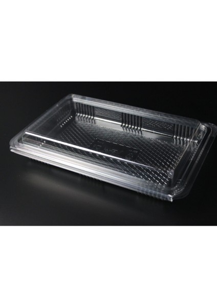 Plastik Sızdırmaz 500GR Baklava Kabı Şeffaf Güllaç 100'LÜ Kendinden Kapaklı Ekler