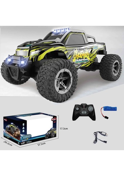 Kontrollü LED Işıklı Off Road Araç Siyah 2.4 GHz