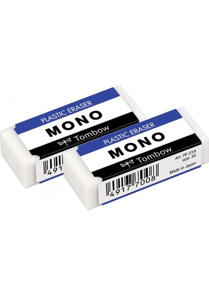 Mono 17X11X43MM 2 Adet Beyaz Silgi Paketli