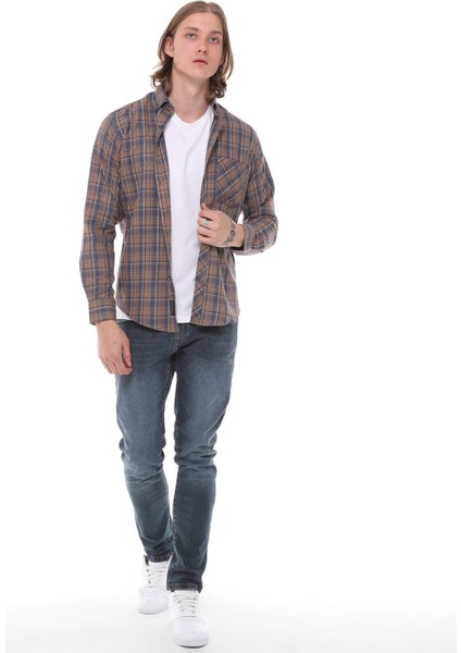 Regular Fit Ekose Oduncu Uzun Kol Flanel Erkek Gömlek