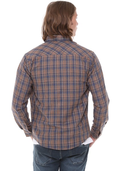 Regular Fit Ekose Oduncu Uzun Kol Flanel Erkek Gömlek