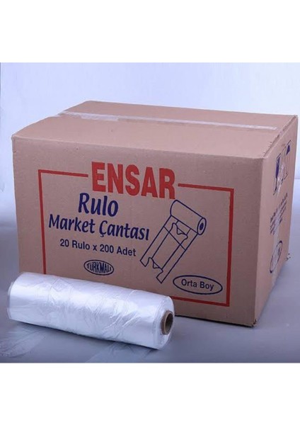 Rulo Hışır Atlet Poşet Orta Boy 200 Lü x 3 Adet