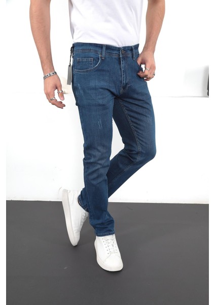 Erkek Likralı Denim Regular Fit Jeans
